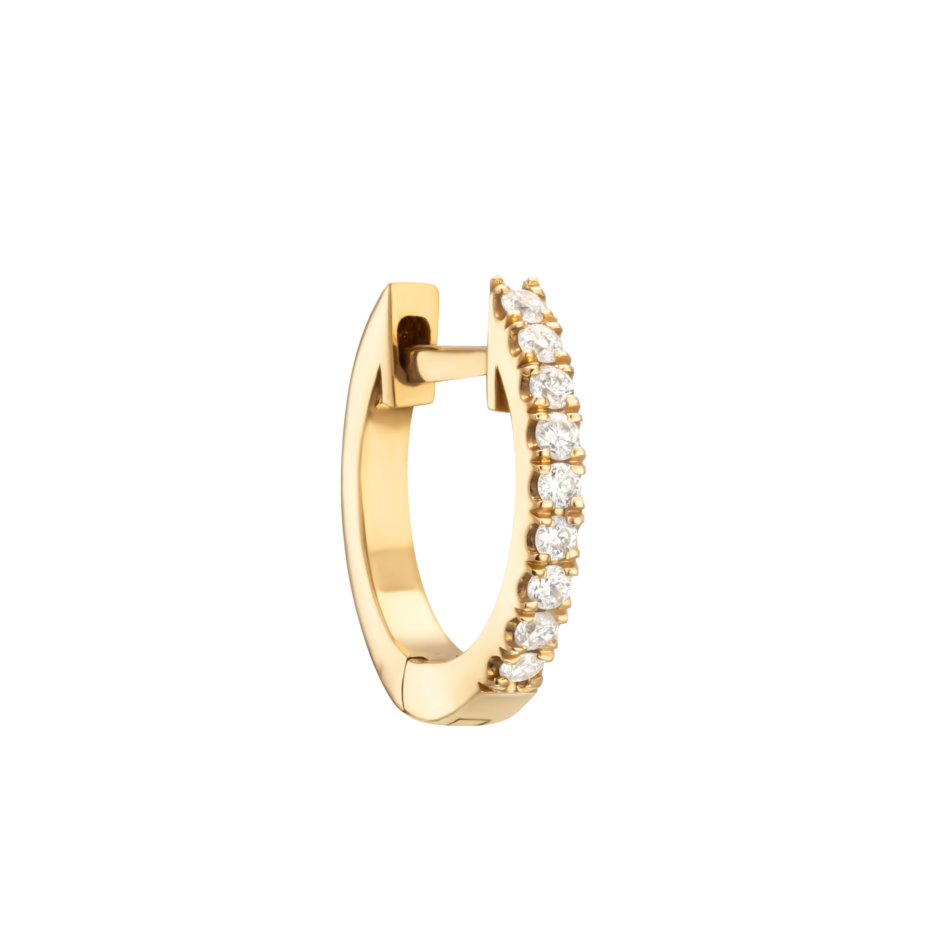 Single mini pave huggie