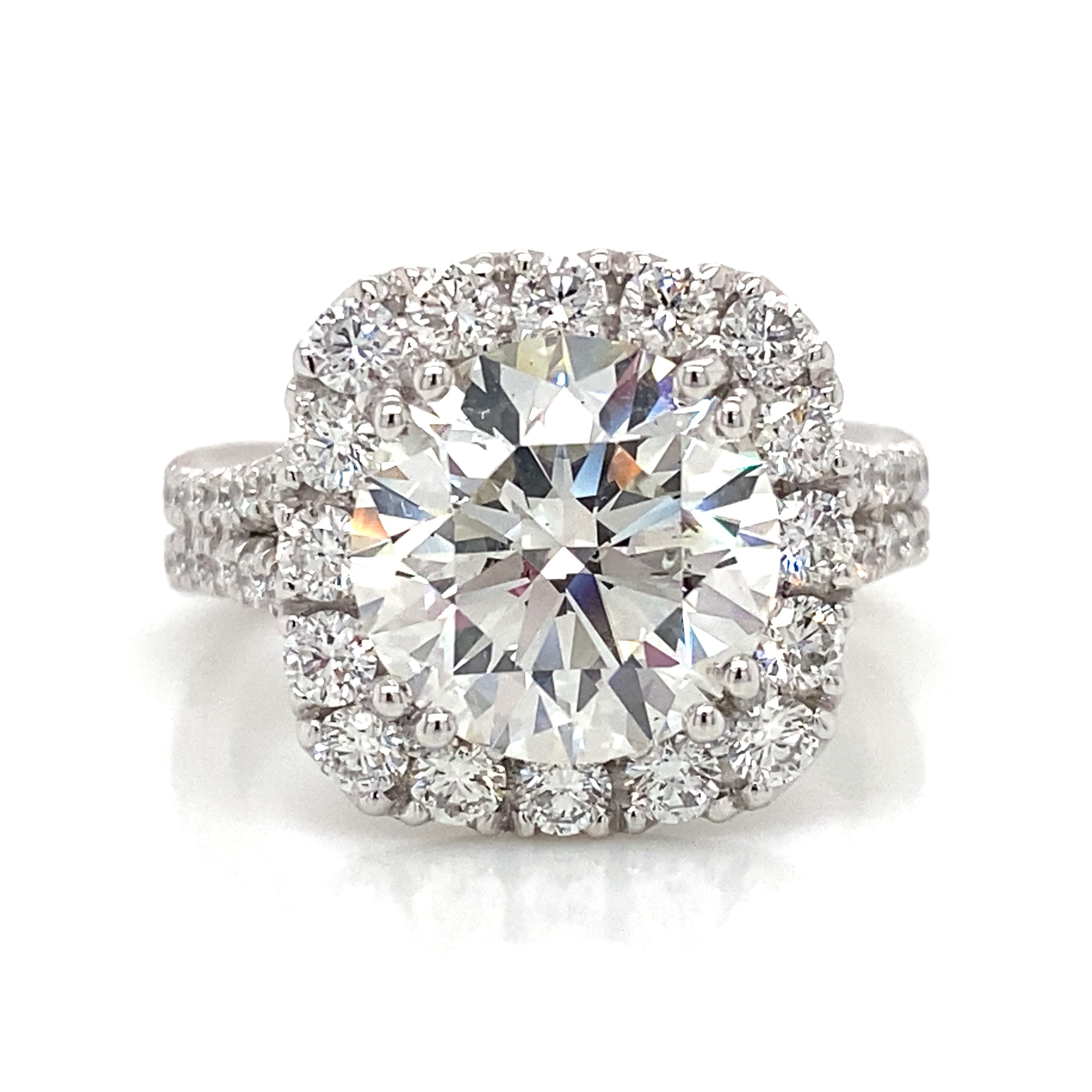 Halo square shape ring
