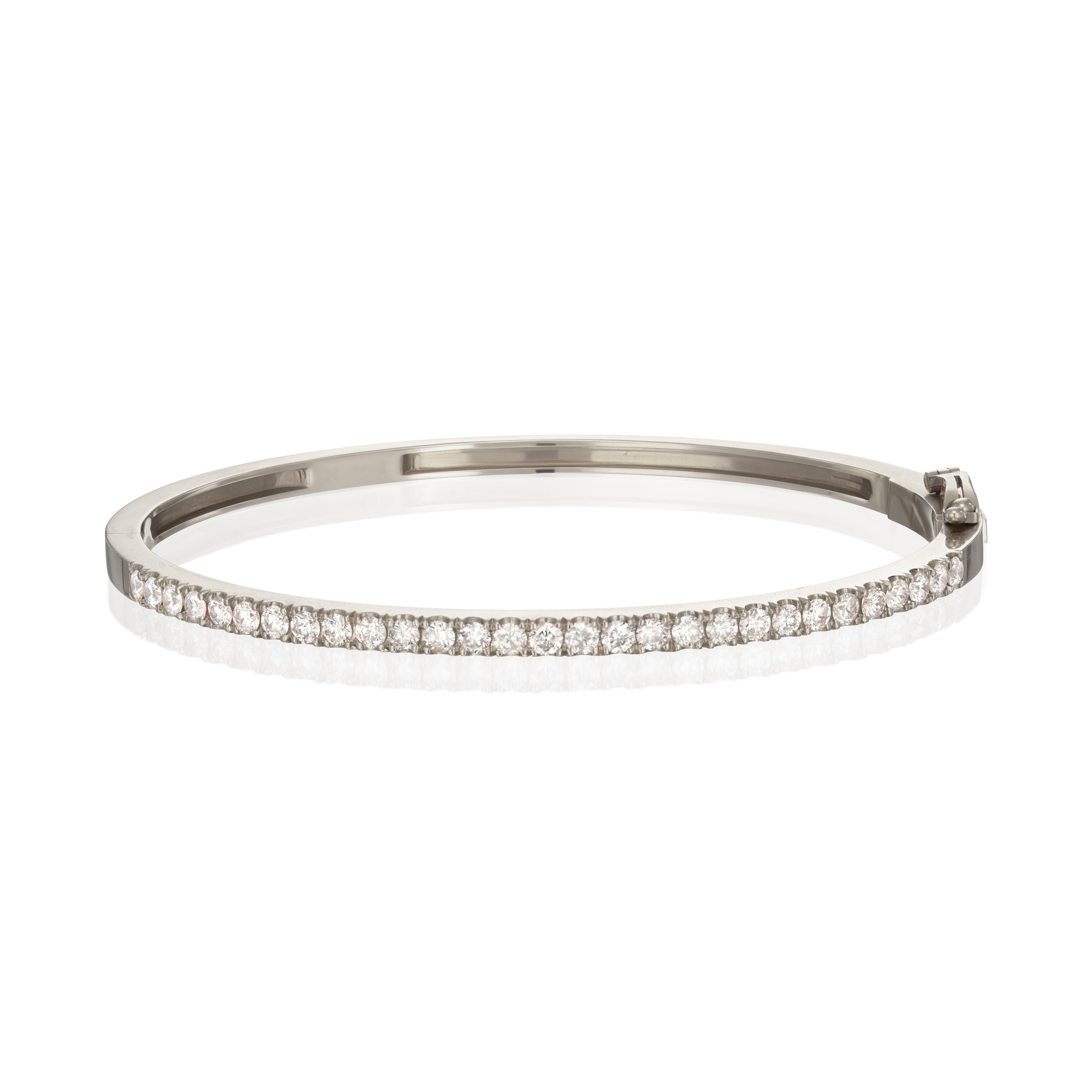 Diamond tennis bangle