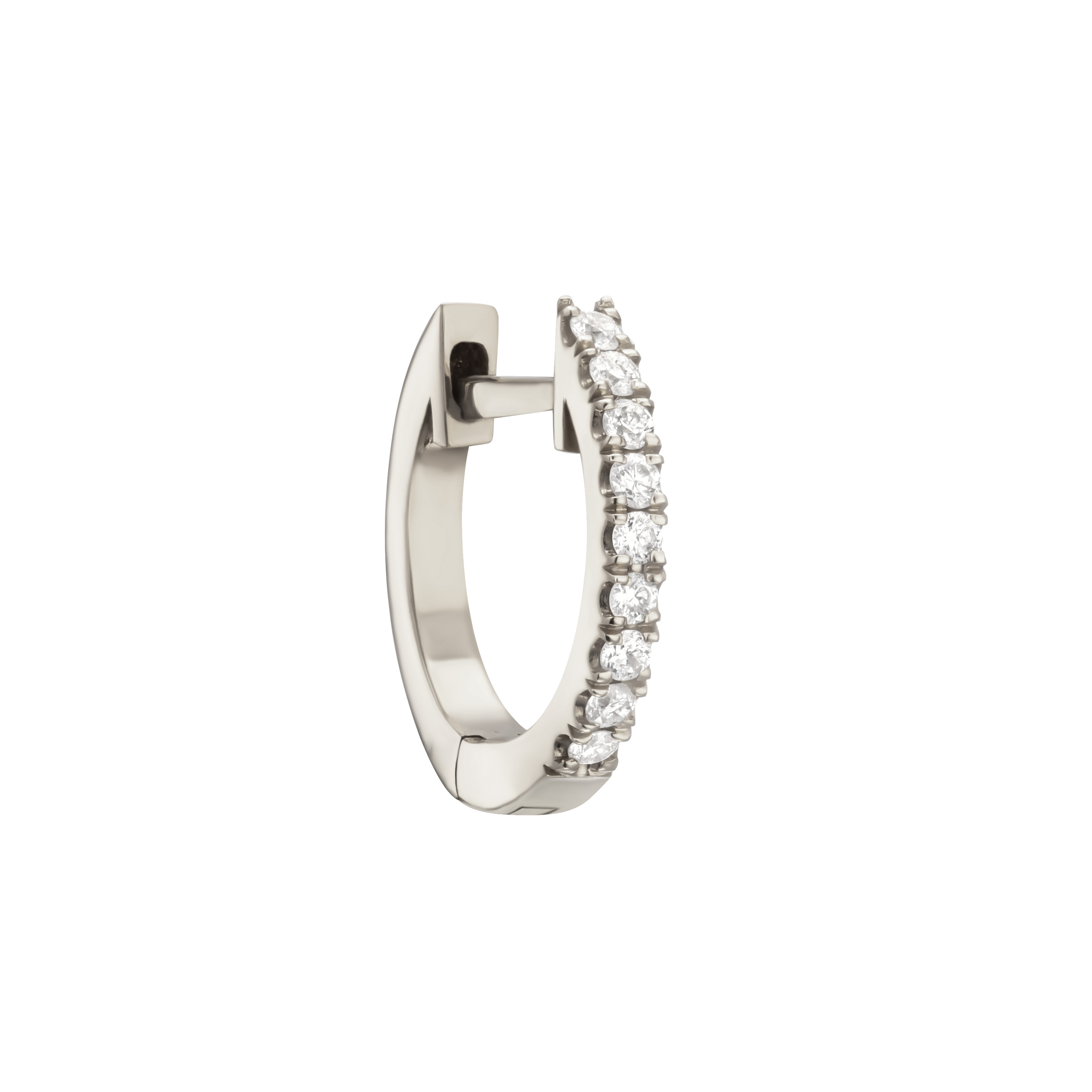 Single mini pave huggie