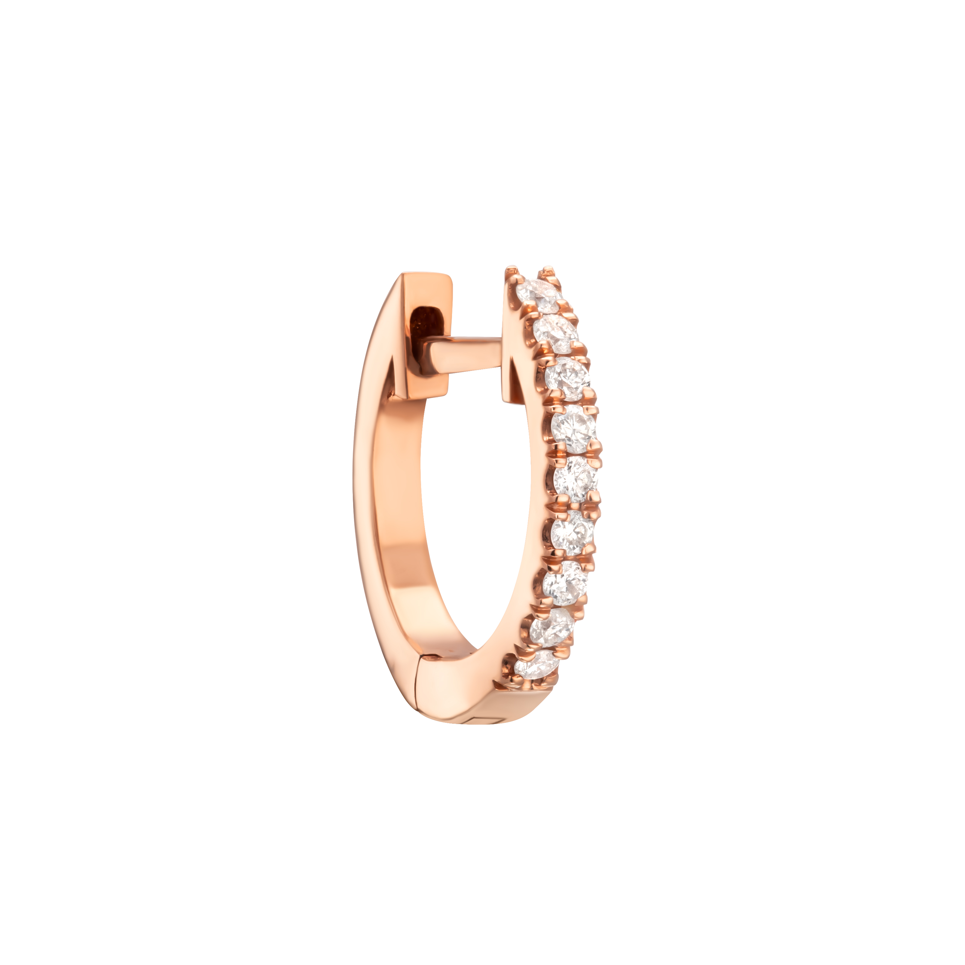 Single mini pave huggie