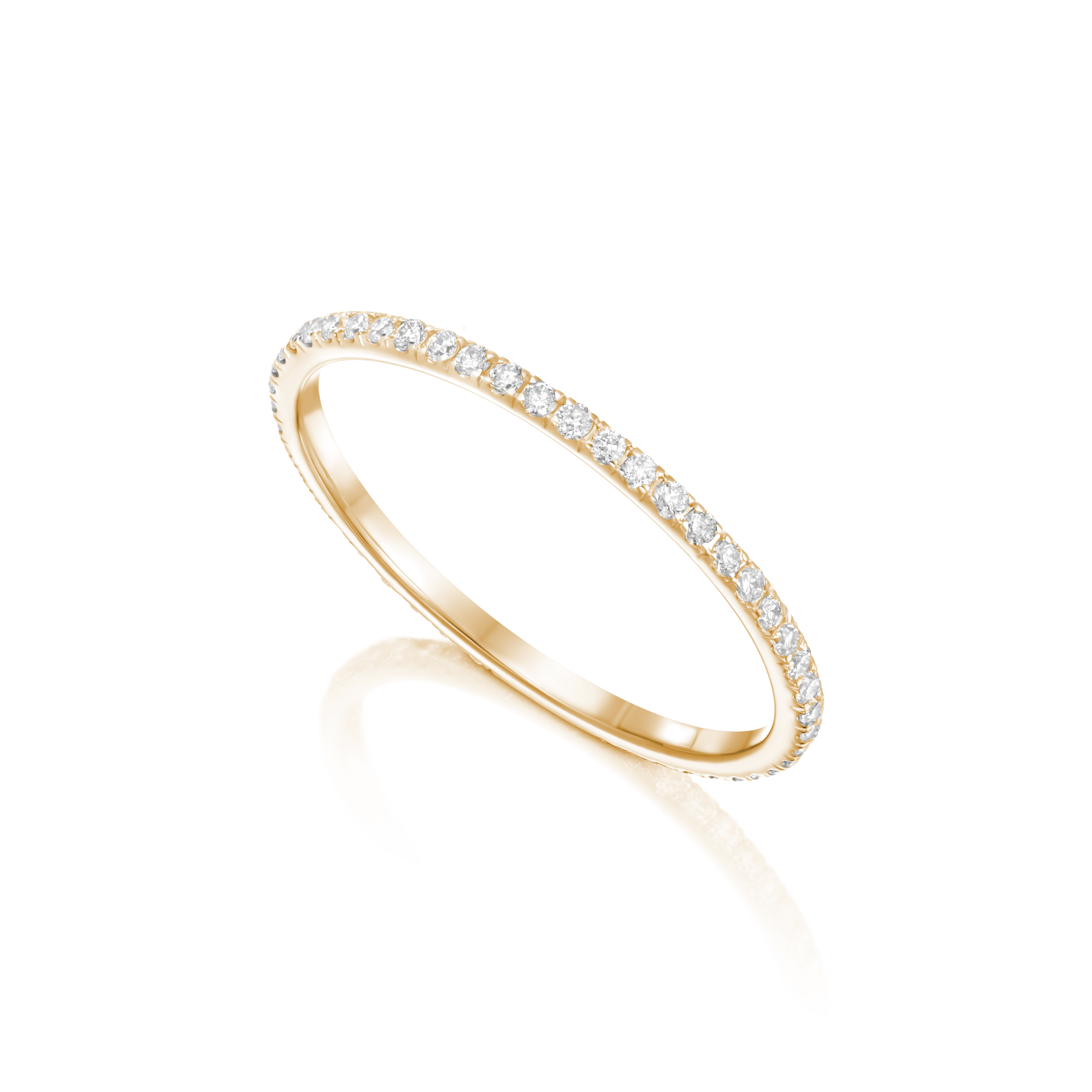 Thumb pave diamond ring