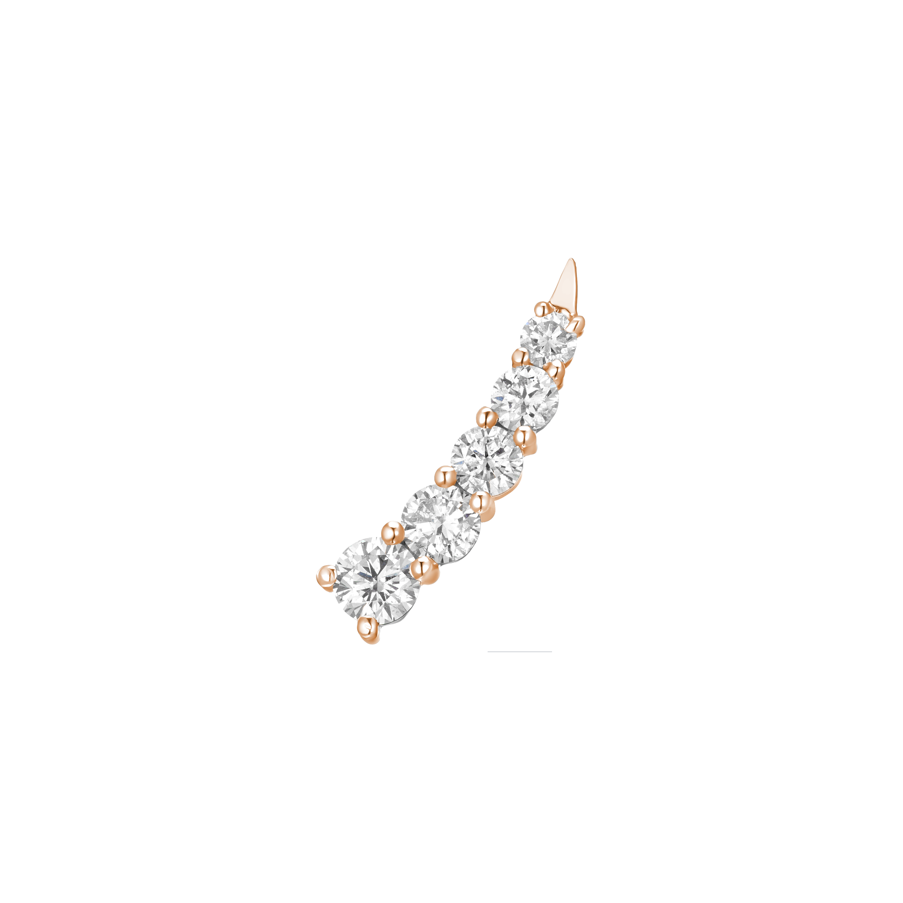 Diamond crawling single earring