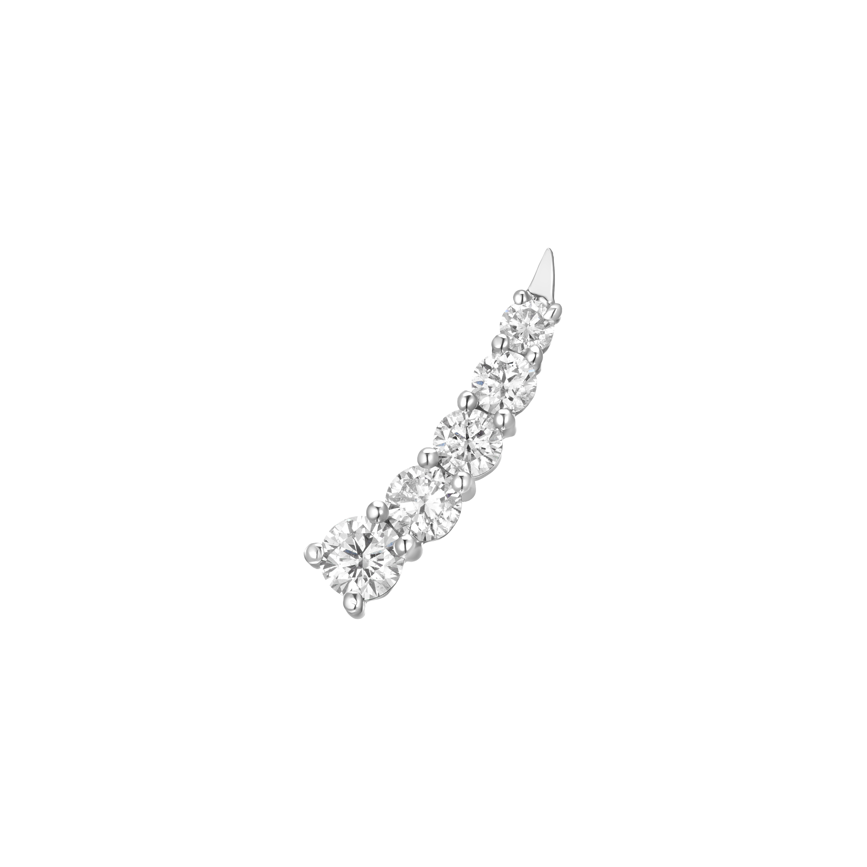 Diamond crawling single earring