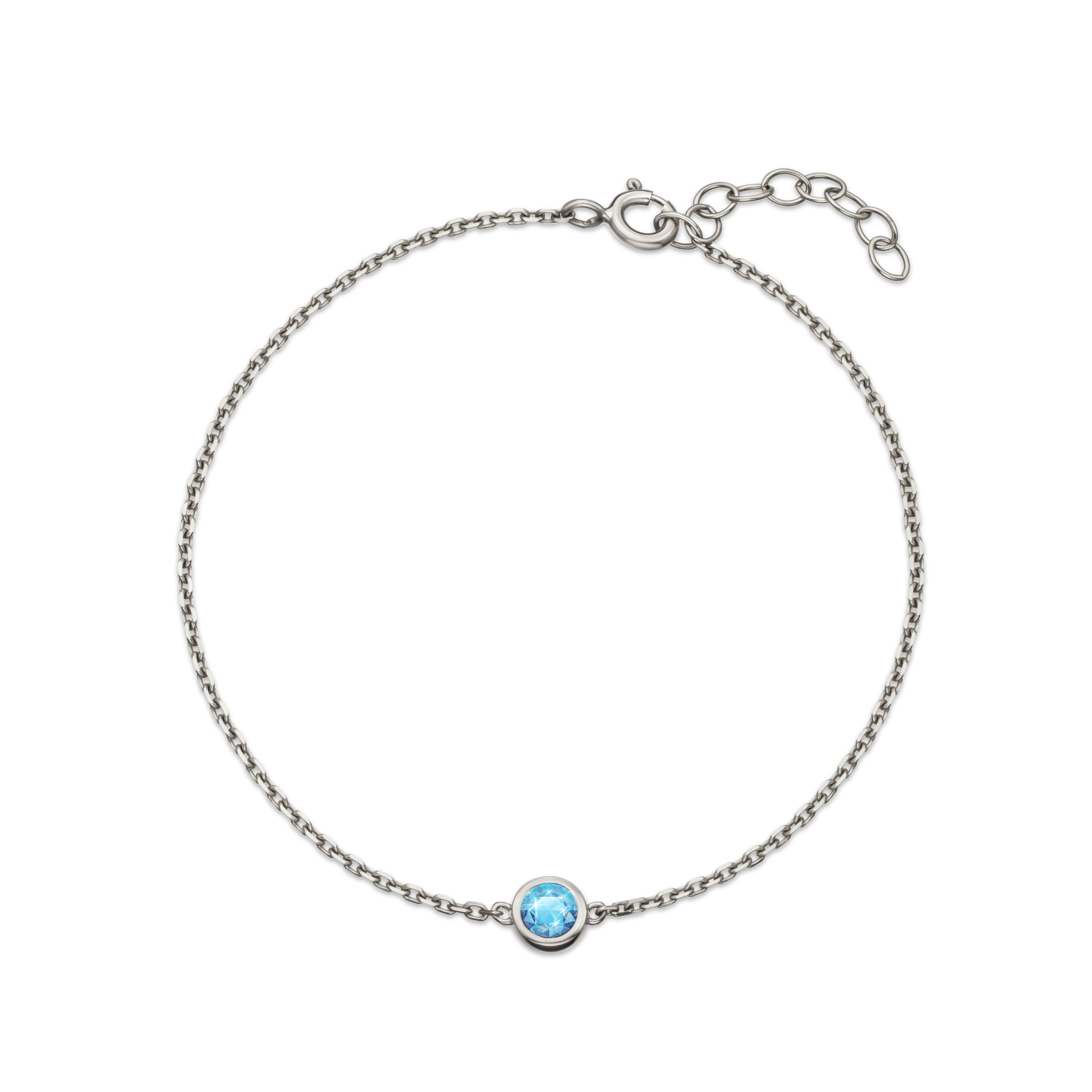 Blue Topaz birthstone bracelet