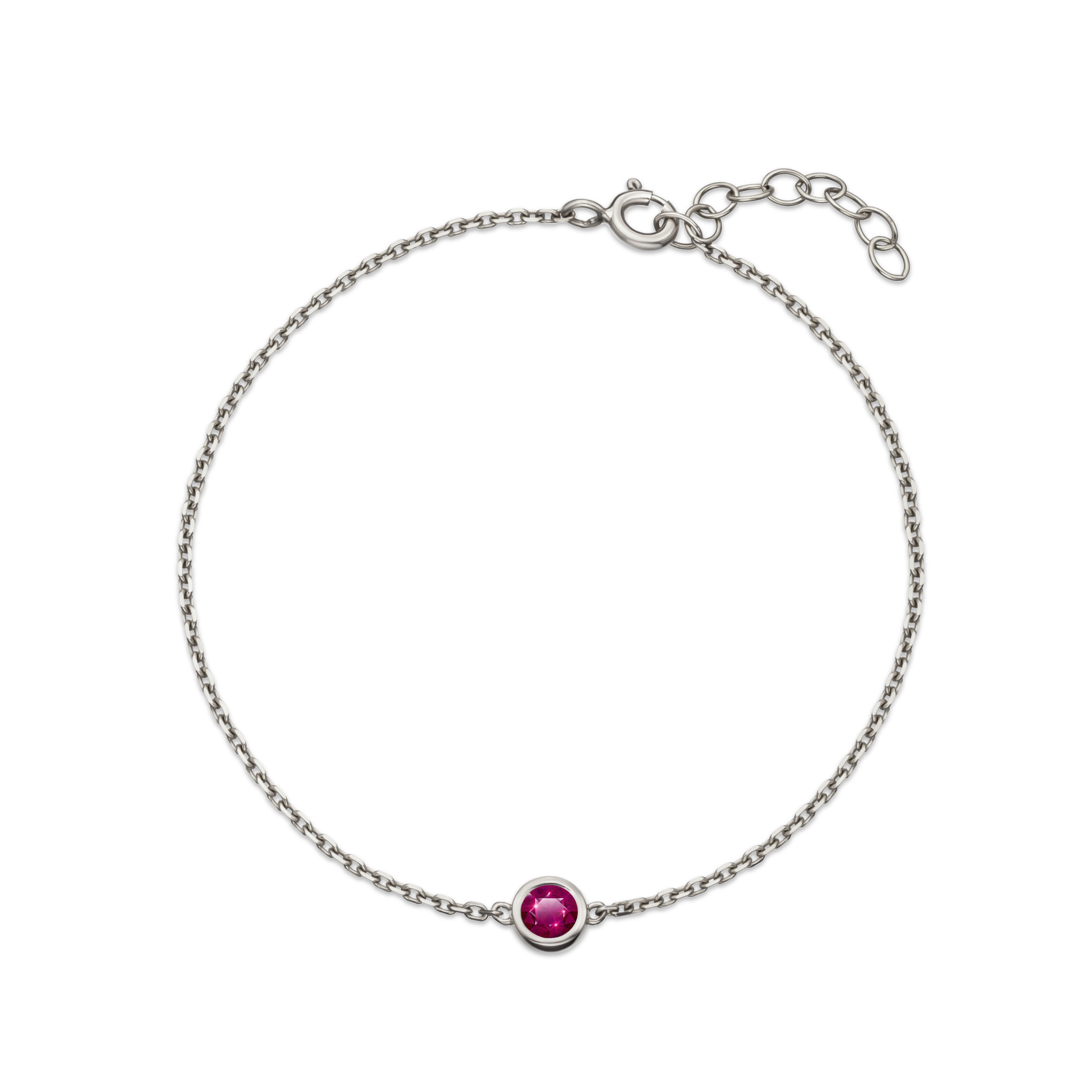 Ruby birthstone bracelet